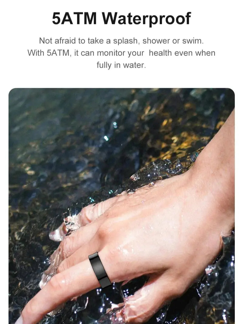 Novo Smart Ring R09 – Monitor de Saúde, Múltiplos Modos Esportivos, Medição de Temperatura da Pele, Resistente à Água 5ATM
