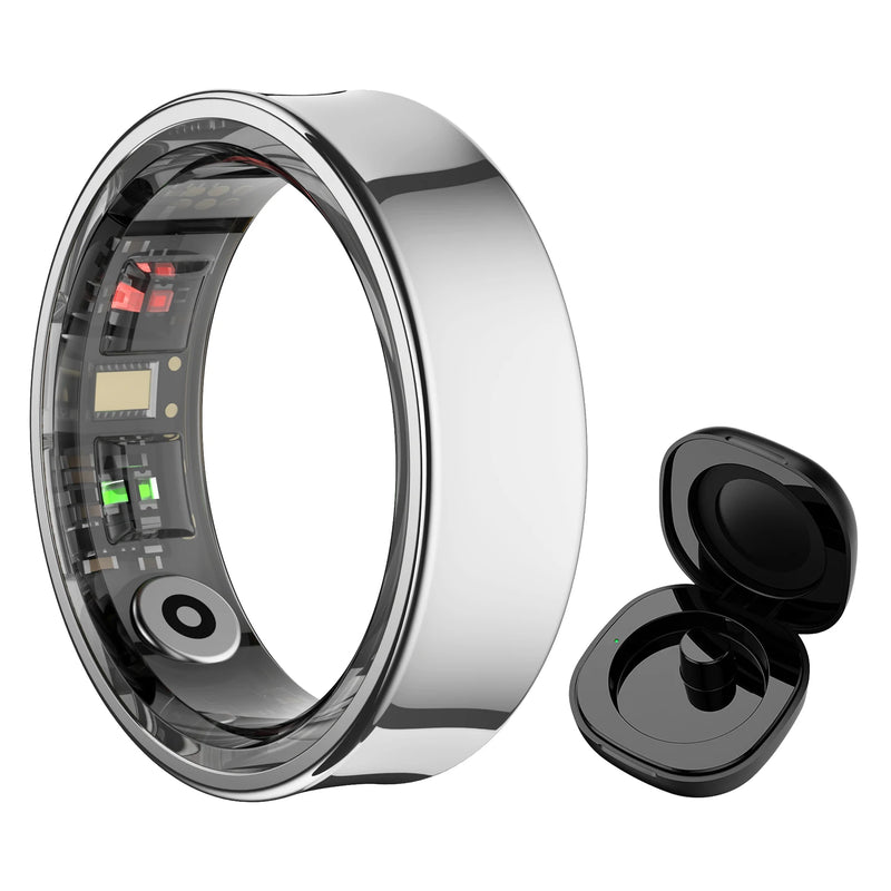 Novo Smart Ring R09 – Monitor de Saúde, Múltiplos Modos Esportivos, Medição de Temperatura da Pele, Resistente à Água 5ATM